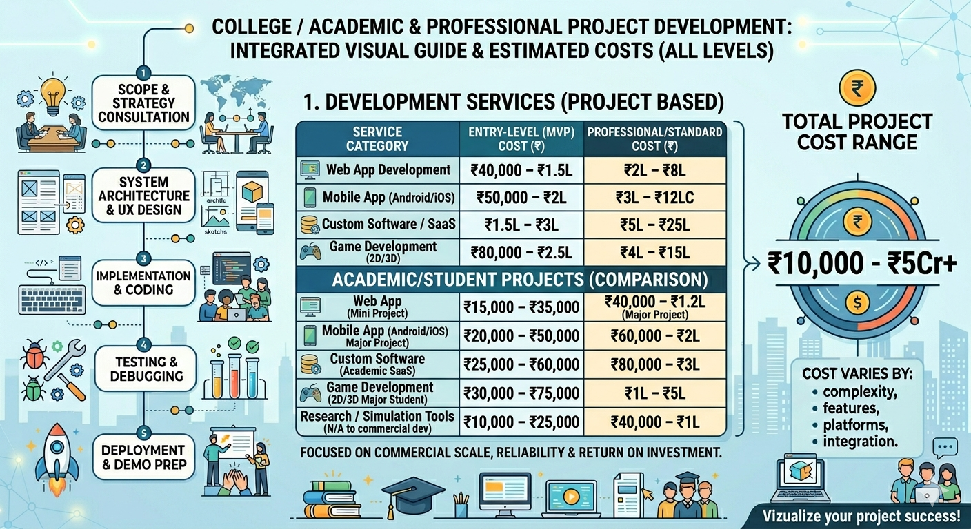 College Project & Payment Flow Infographic