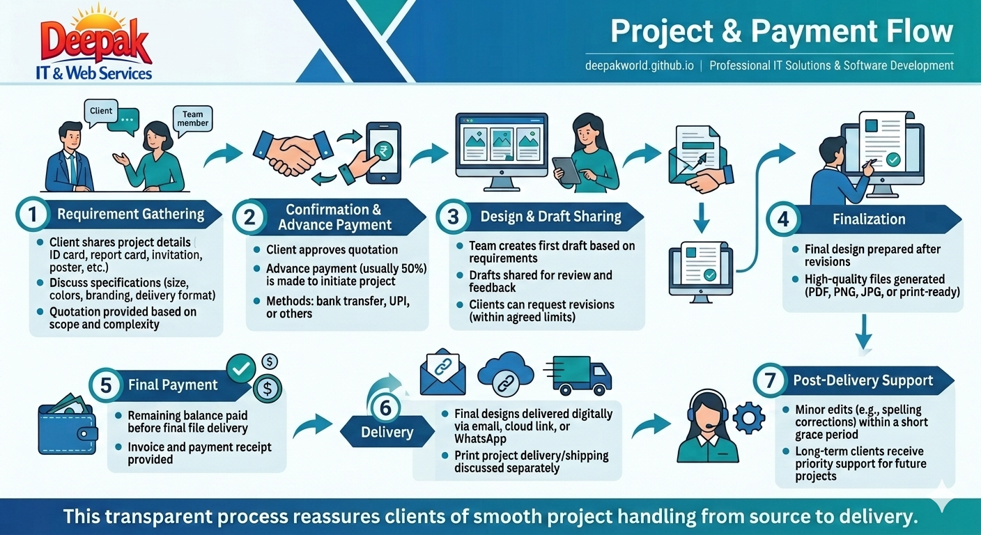 Project & Payment Flow Infographic